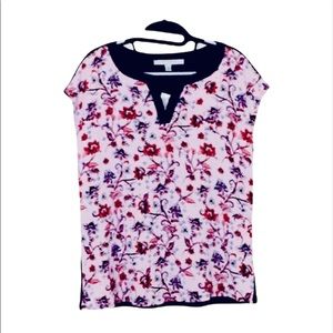 NWT Andrew Marc: Medium Floral Pink & Blue Blouse